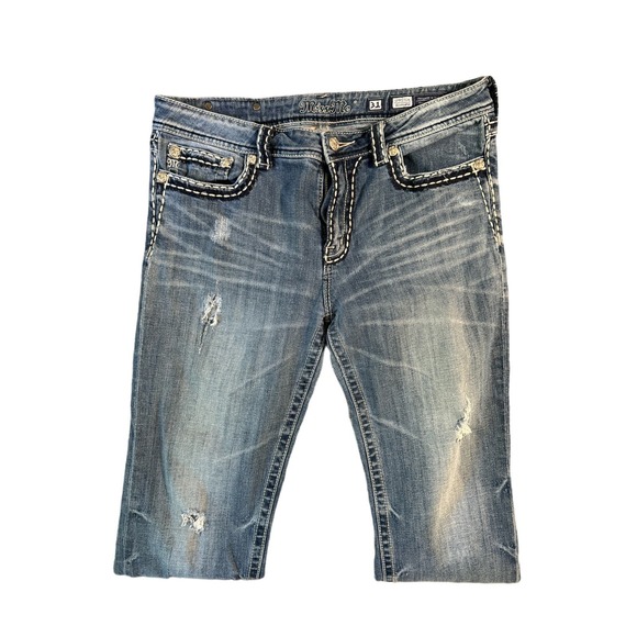 Miss Me Boyfriend Straight Leg Fit Faded and Distressed Jeans Size‎ 31 Large - Picture 3 of 9